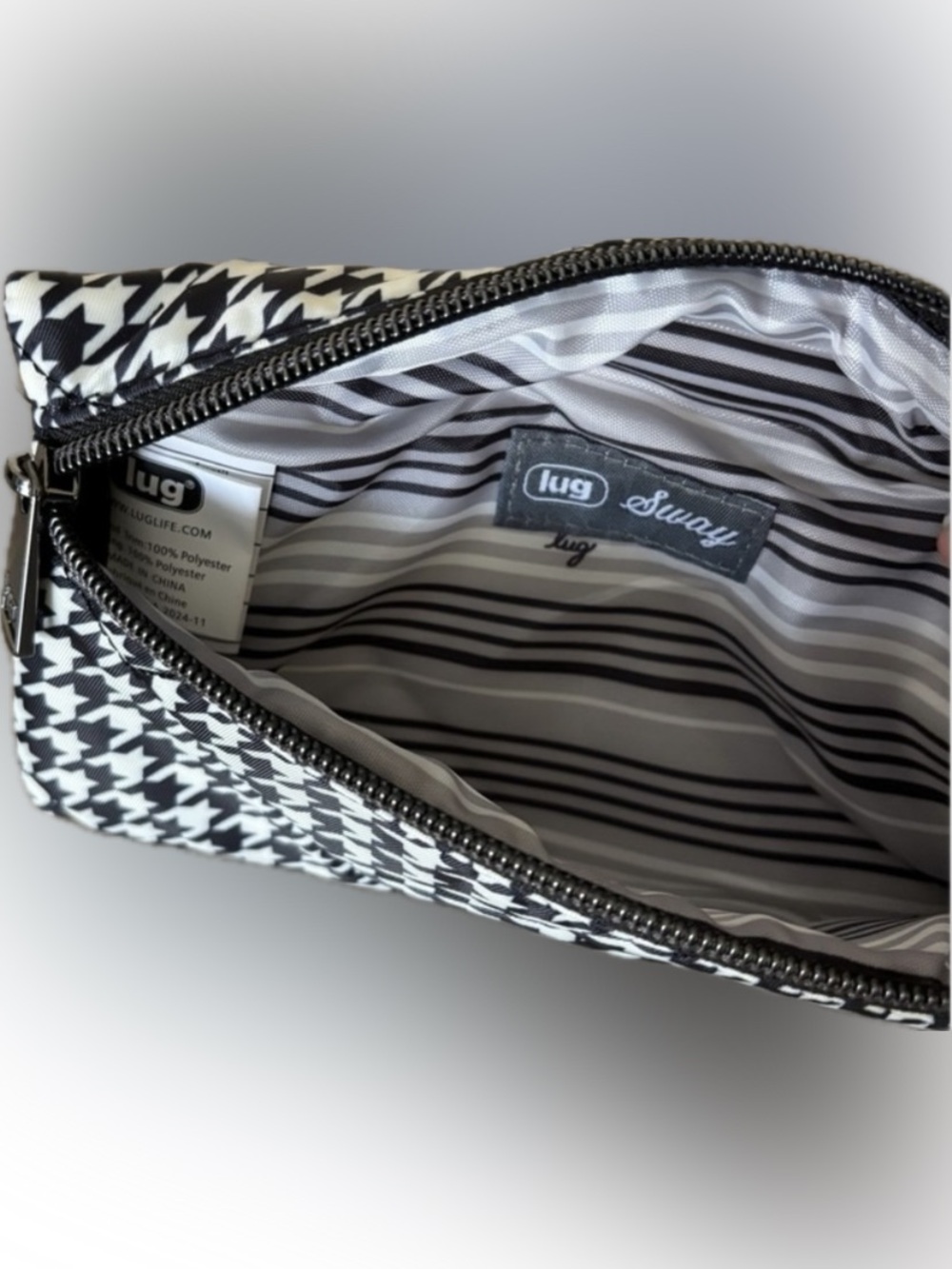 Lug Saunter & Sway Duffel & Pouch Set NWT. Micro Houndstooth - Picture 10 of 13